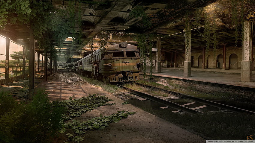 Verlassener Bahnhof. . Verlassener Zug, verlassener Bahnhof, verlassene Stadt, alter Bahnhof HD-Hintergrundbild