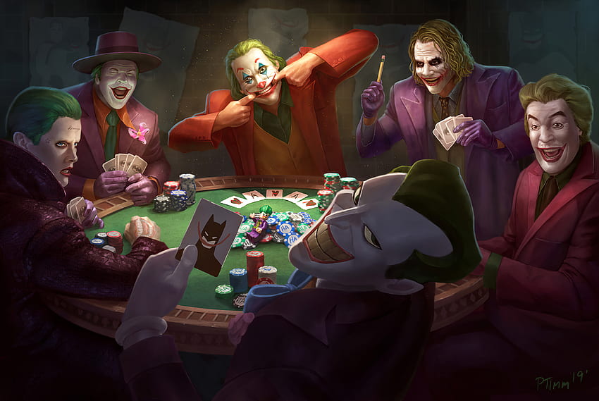 Jokers jugando al póquer Ultra, Cartoon Poker fondo de pantalla