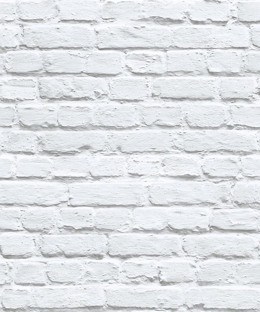 Details About Muriva Painted White Brick 102539 - Feature Wall Graphic ...