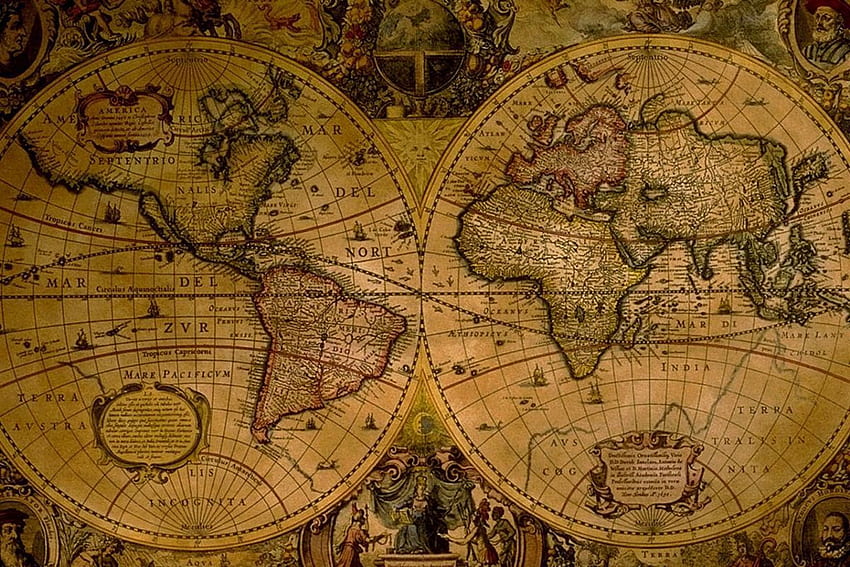 Mapa mundi - Pesquisa do Google. Compass , Map , Compass, Vintage Globe HD  wallpaper | Pxfuel