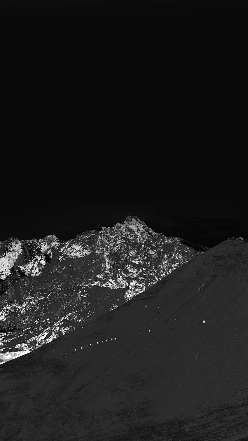 Nature Androïde noir, Montagne noire Fond d'écran de téléphone HD