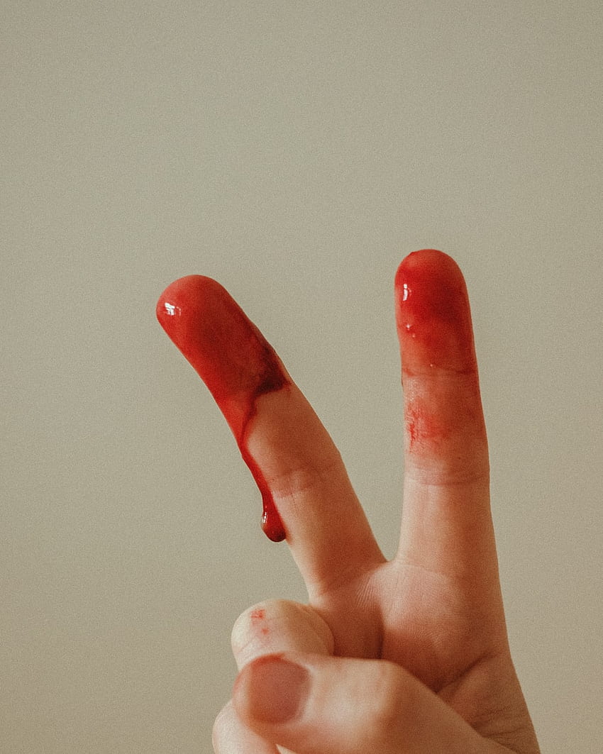 Blood Finger, Bloody Hand HD phone wallpaper
