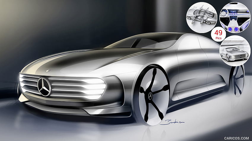 Mercedes Benz Concept IAA Интелигентен аеродинамичен автомобил HD тапет