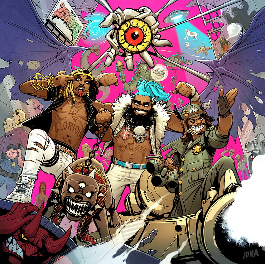 Flatbush Zombies, Flatbush Zombies Art Hd Wallpaper 