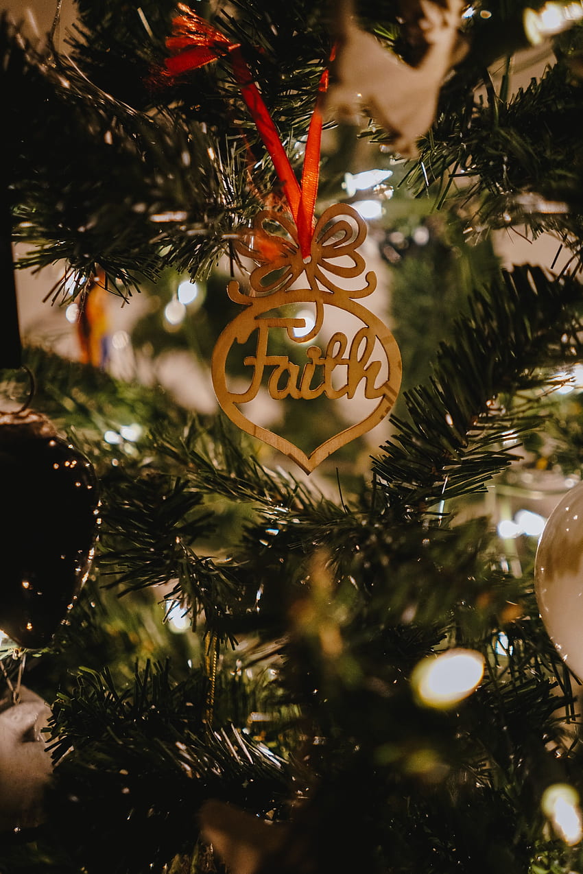 Words, Christmas Tree, Decoration, Word, Vera, Belief HD phone wallpaper