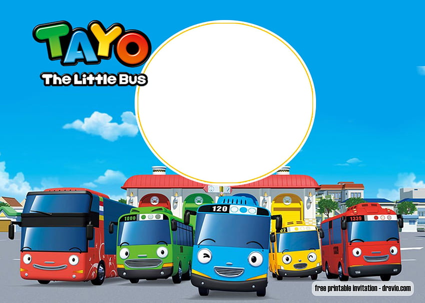 Templat Undangan Bus Kecil TAYO yang Dapat Dicetak. Bus kecil, Birtay Tayo Wallpaper HD