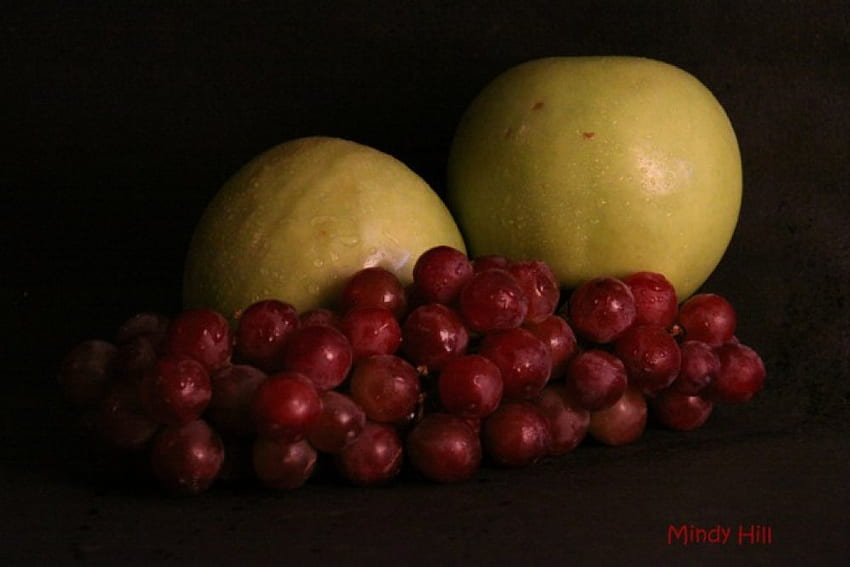 Fruchtig, Stillleben, Traube, Obst, Apfel, Tau HD-Hintergrundbild