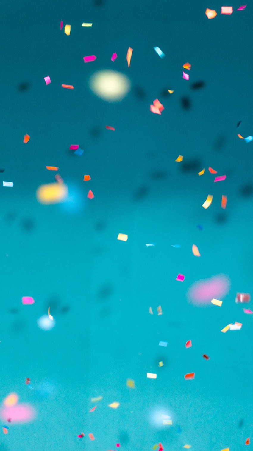 Confetti, Color And Blue iPhone - Birtay Celebration, Turquoise HD phone wallpaper