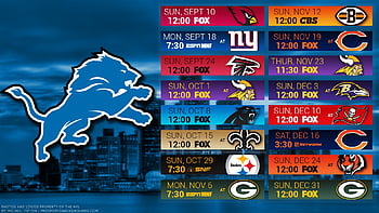 2021-2022 Detroit Lions Wallpaper Schedule