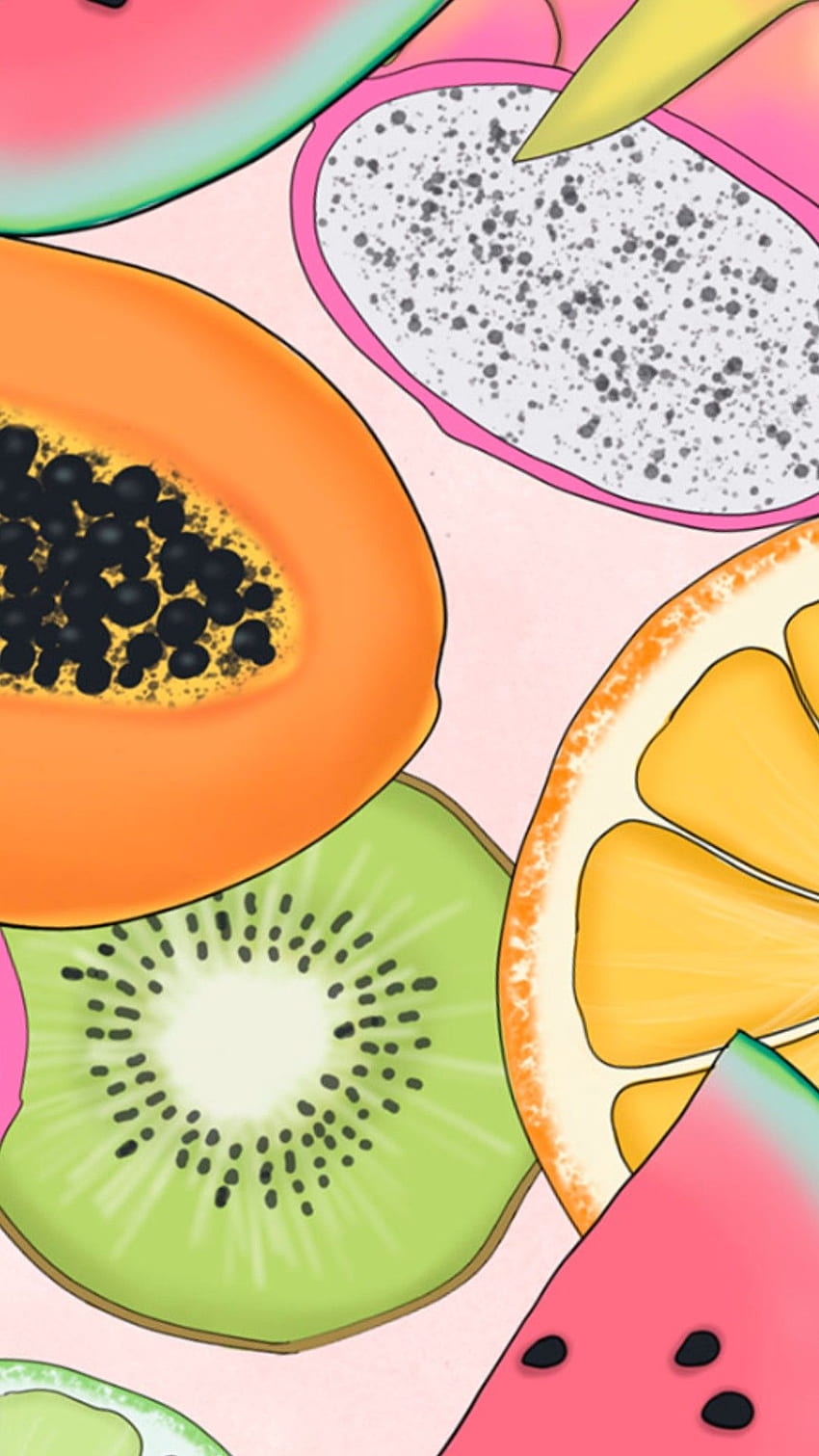 iPhone . Папая, плодове, графични , храна, растение, вегетарианска храна HD тапет за телефон