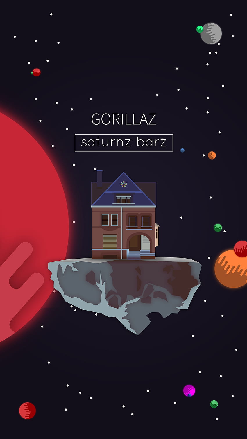 Gorillaz - Saturnz Barz. Arte de gorillaz, ฟอนดอส เด ปาตัลลา วอลล์เปเปอร์โทรศัพท์ HD