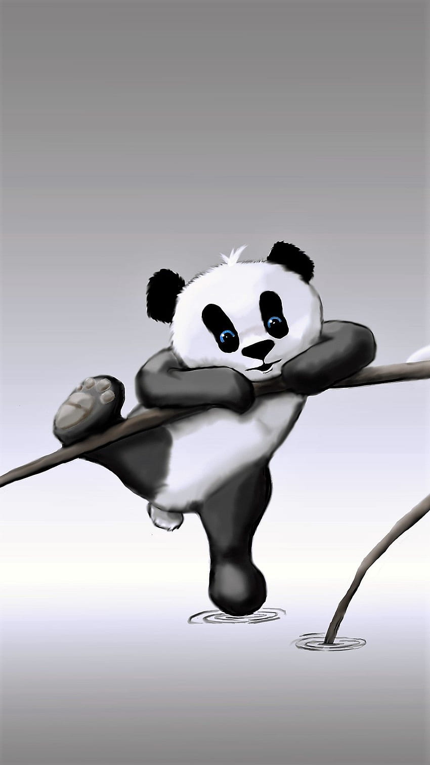 Panda, pequeno e fofo panda de desenho animado Papel de parede de celular HD