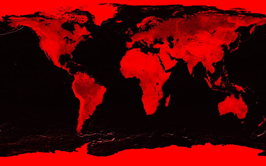 red world map, Earth, geographic map HD wallpaper