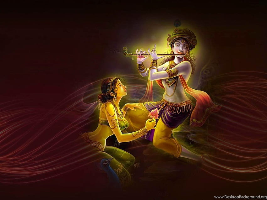 Бог Радха Кришна фон, люлка Радха Кришна HD тапет