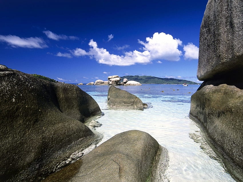 Coco Island Seychellen, wunderschön, Strand HD-Hintergrundbild