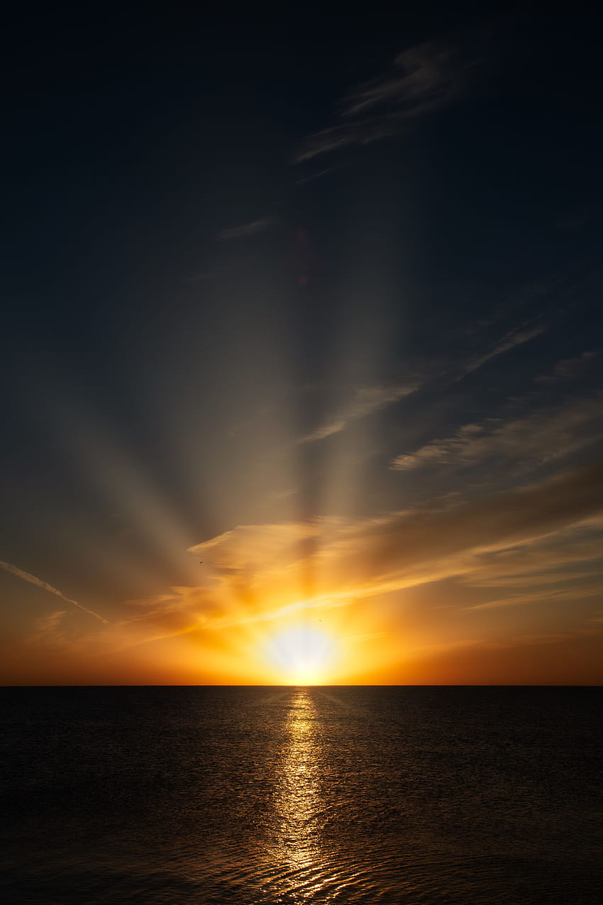 Nature, Dawn, Horizon, Lake, Sunrise, Rise HD phone wallpaper