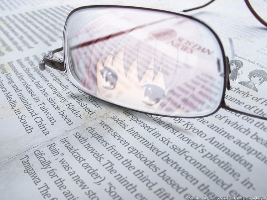 Nagato-Brille, kein Yuutsu, Haruhi Suzumiya, Nagato, Melancholie von, Haruhi HD-Hintergrundbild
