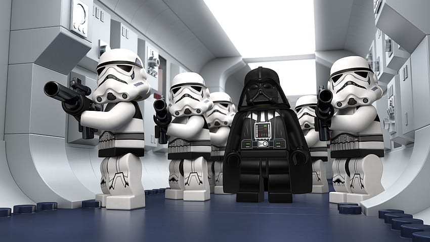 Lego Darth Vader und Stormtroopers - HD-Hintergrundbild