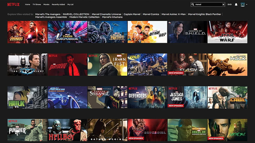 Najlepsze filmy i programy telewizyjne Marvela w serwisie Netflix Tapeta HD
