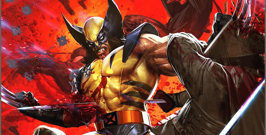 XMen Wolverine Fight Artwork Marvel Comics Marvel Dave Wilkins, Bloody Wolverine Comic HD wallpaper