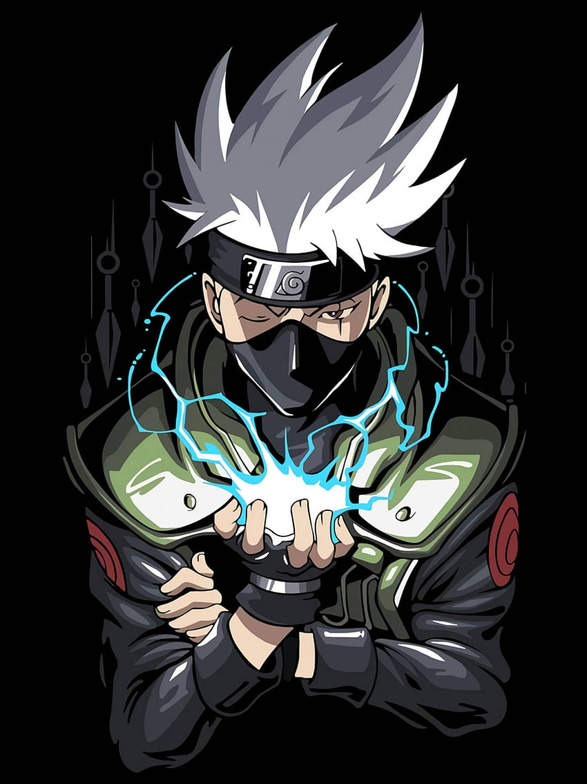 Kakashi drawing, anime, naruto, HD phone wallpaper