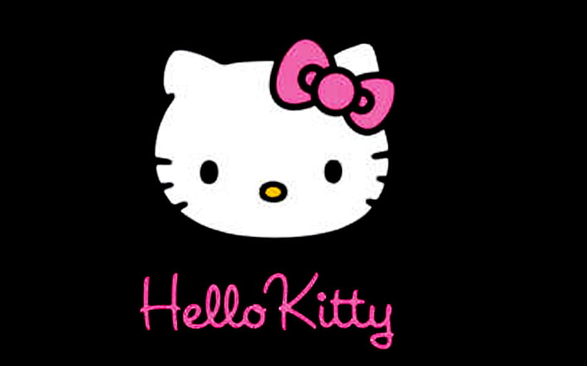 Pink And Black Hello Kitty Background HD wallpaper