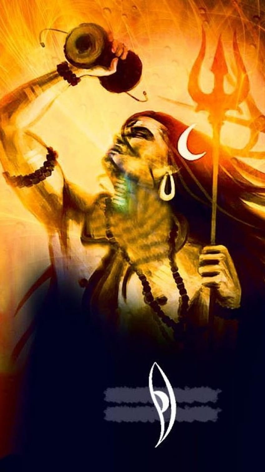 Rudra Shiva, Orange, Theme HD phone wallpaper