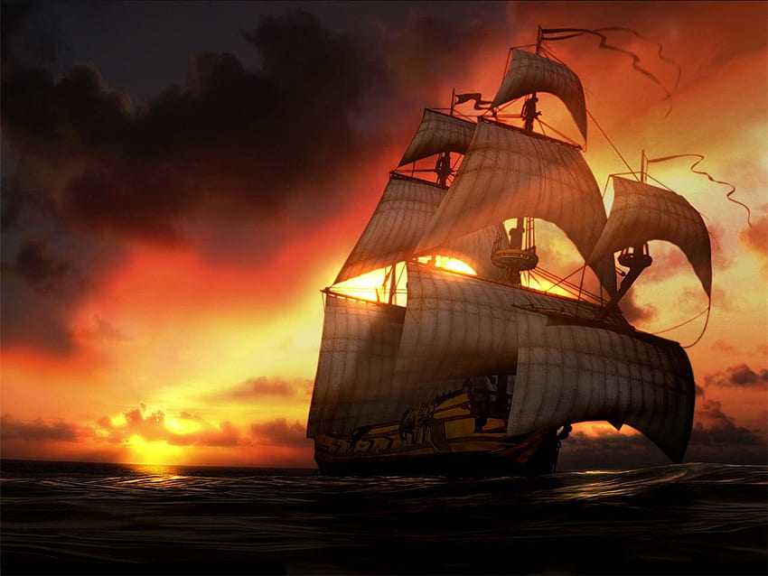 Fantasy Ship - Animated Background For Pirates,, Sinking Ship HD wallpaper