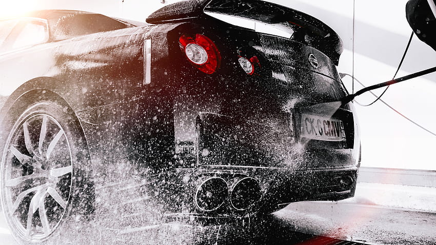 車, 車, スプレー, 洗浄, Nissan R35 GT-R 高画質の壁紙