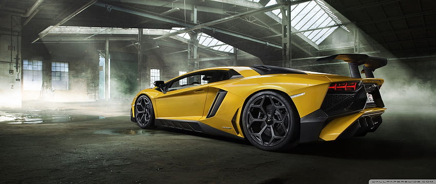 Yellow Lamborghini Aventador Sports Car ❤, Lamborigini 2560X1080 Ultra Wide HD wallpaper