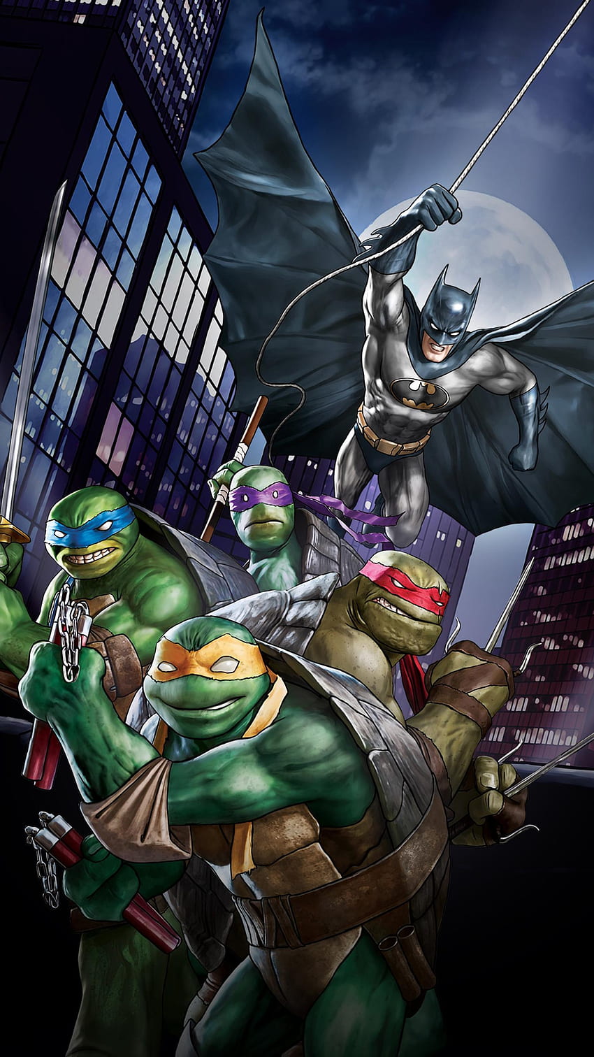 Batman contra las Tortugas Ninja mutantes adolescentes (2022) película fondo de pantalla del teléfono