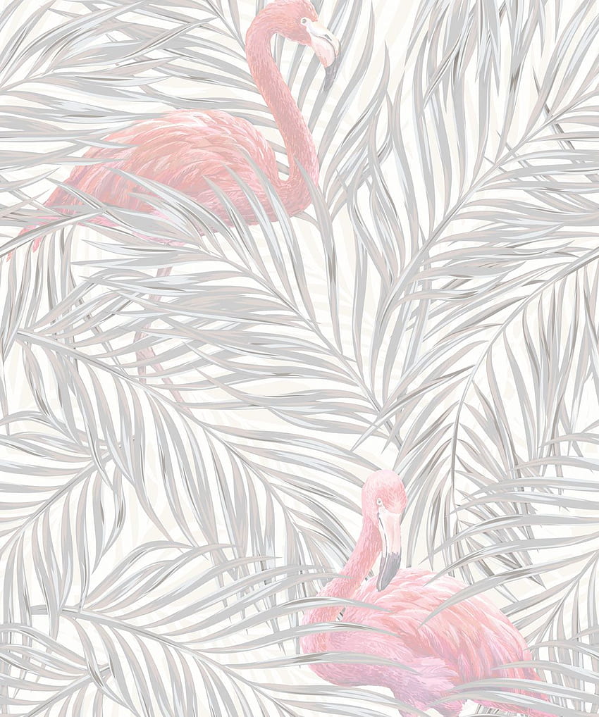 Fenicotteri tropicali • Audace mix Jungle di fenicotteri rosa • Milton & King, fenicottero pastello Sfondo del telefono HD
