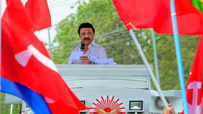 Das politische Leben von DMKs MK Stalin, M. K. Stalin HD-Hintergrundbild