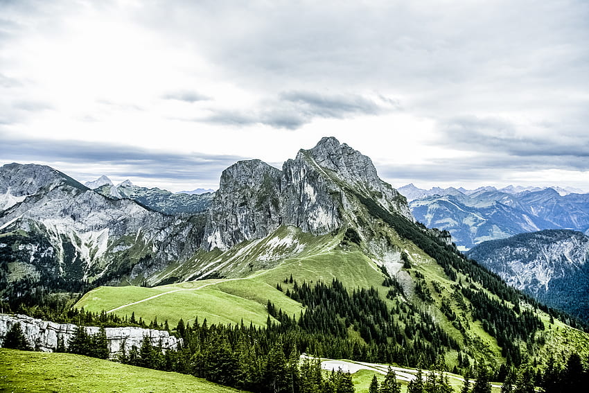 Natur, Berge, Sommer, Ansicht von oben, Scheitelpunkt, Gipfel HD-Hintergrundbild