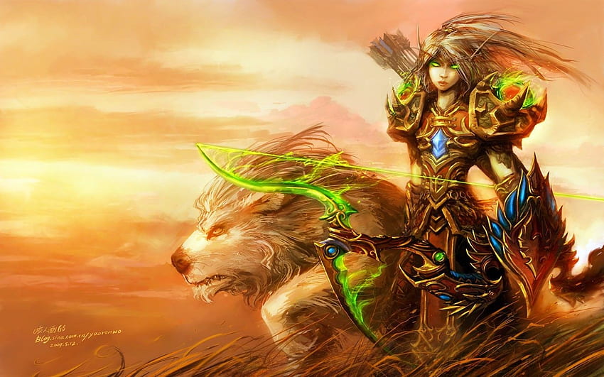 World Of Warcraft Background Hunter Blood Elf HD wallpaper