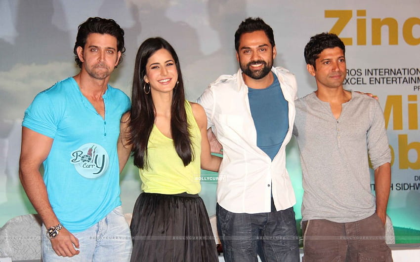 - Hrithik, Katrina, Abhay et Farhan au lancement du film 'Zindagi Na Milegi Dobara' : Fond d'écran HD