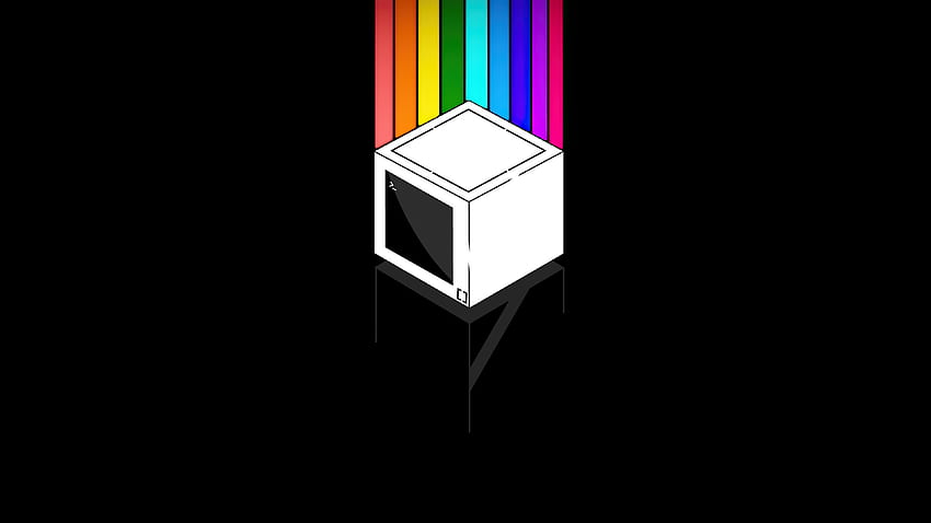 Cubos retro de color blanco oscuro, rayas de colores. fondo de pantalla