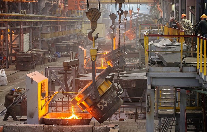 Industrie, Maschinen, Gießerei, geschmolzene Metalle für , Abschnitt интерьеÑ, Industriemaschinen HD-Hintergrundbild
