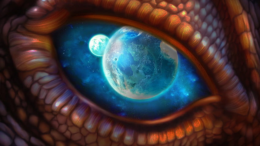 Dragon eye, Green Dragon Eye HD wallpaper