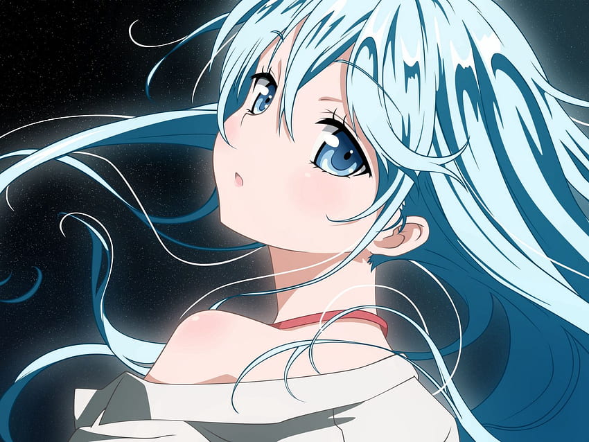 Anime, girl, hair, blue, eyes standard 4:3 background HD wallpaper | Pxfuel