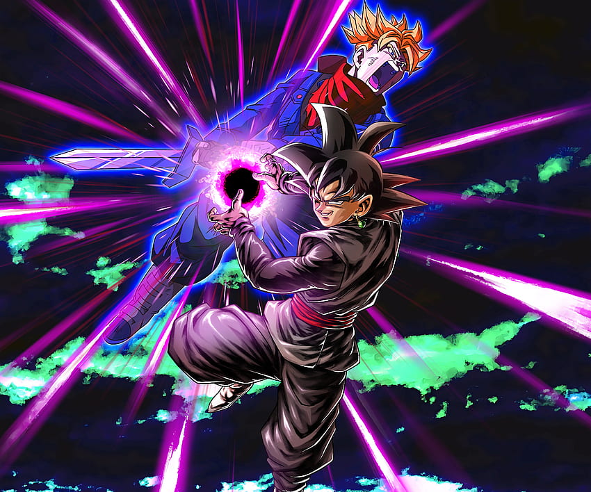 Schwarzer Goku und Trunks, Dragon Ball Super, Anime HD-Hintergrundbild