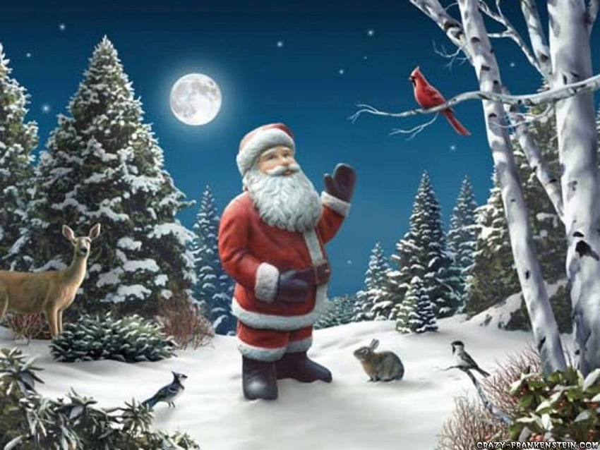 Santa Claus Screensaver. Santa claus , Santa claus , Christmas, Vintage Santa Claus HD wallpaper