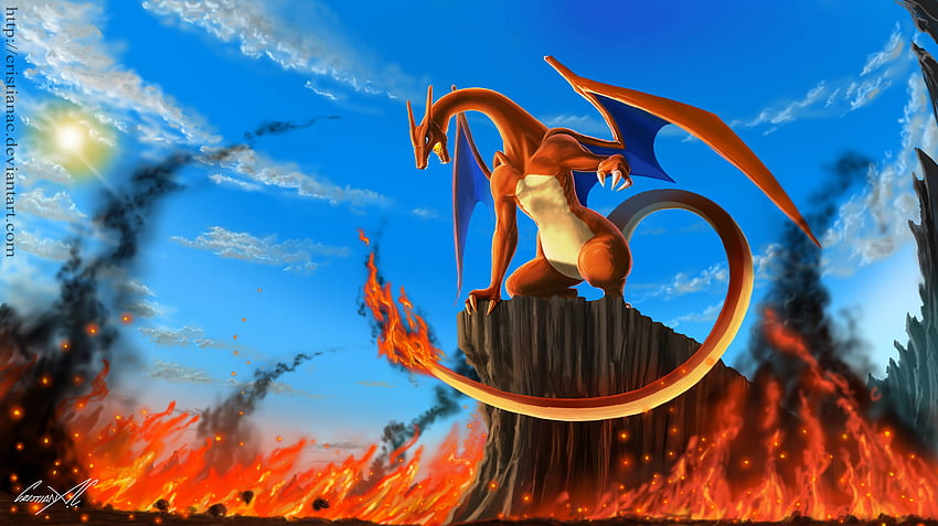 Anime Pokemon Red Pikachu Mega Charizard X 4K Wallpaper #272