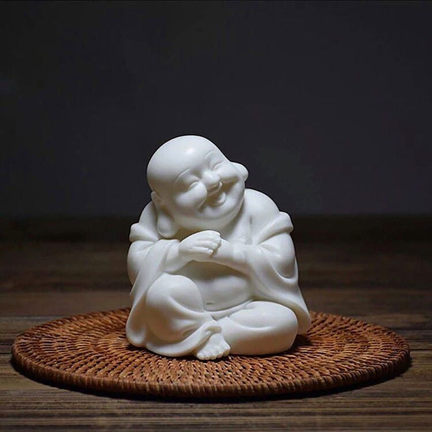 Jolie statue de Bouddha rieur. Heureux Bouddha. Petite statue de bouddha, Bouddha souriant Fond d'écran de téléphone HD