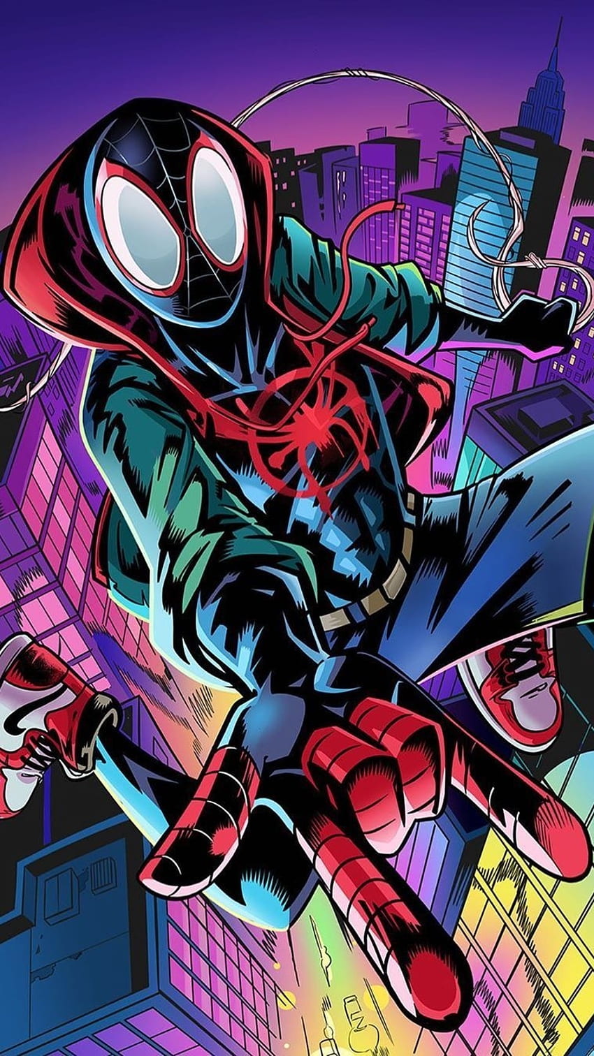 Miles Morales, Miles, Marvel, Spiderman HD phone wallpaper