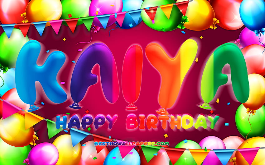 1366x768px, 720P Free download | Happy Birtay Kaiya, , colorful balloon ...