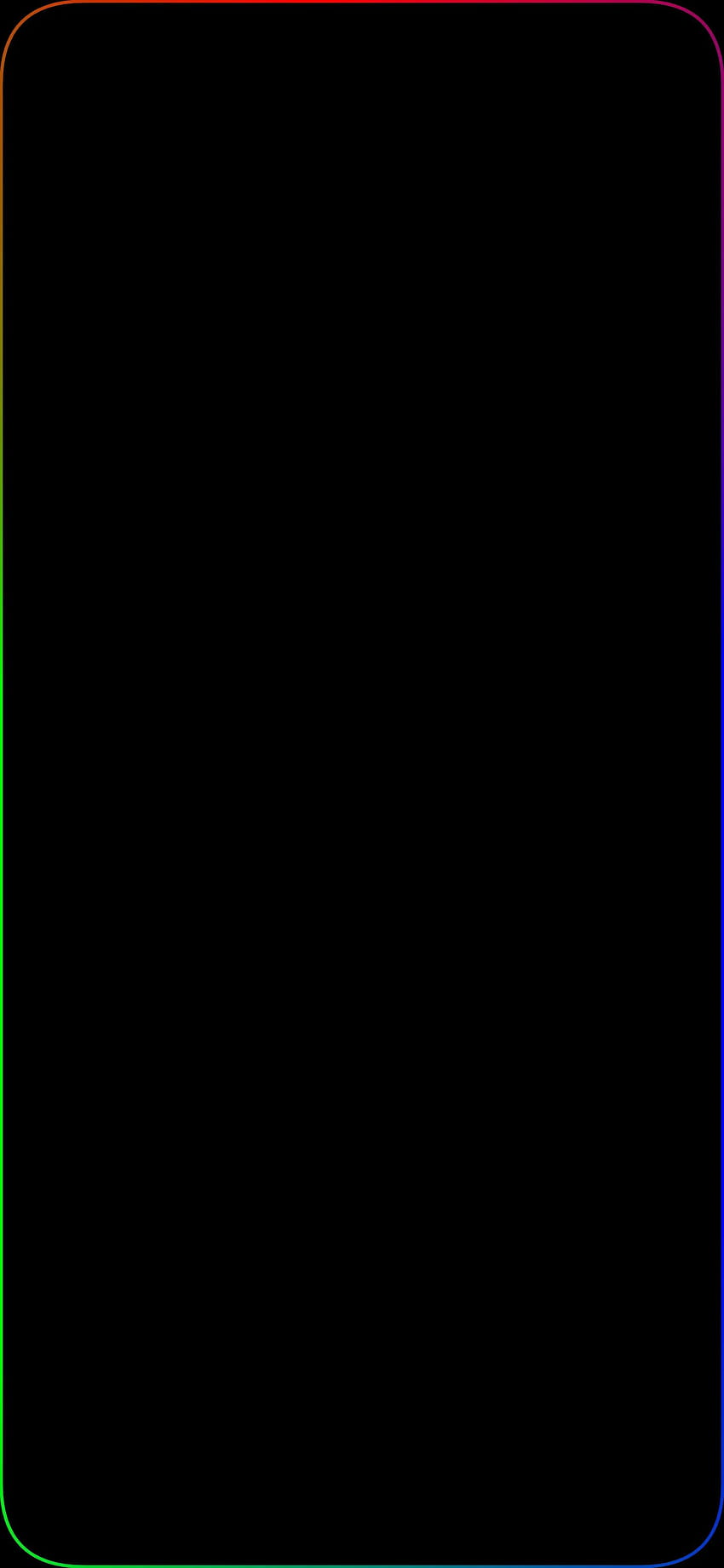 Rainbow Edge für OnePlus 7 pro (): Amoledbackground, Oneplus Black HD-Handy-Hintergrundbild