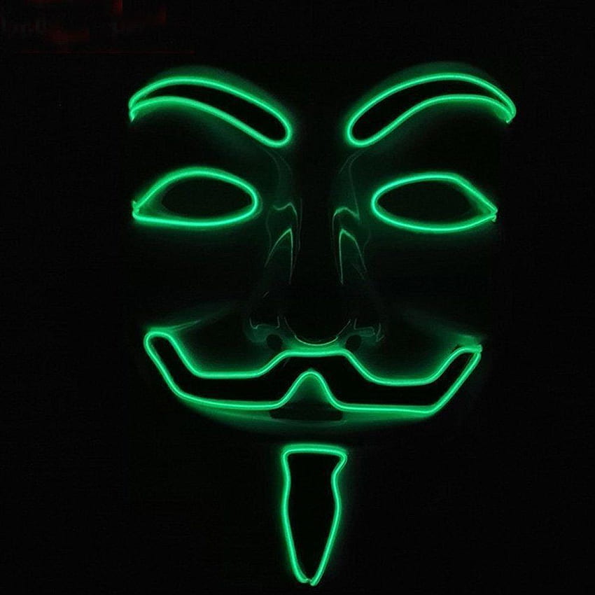 Máscara anônima de LED, máscara de sorriso Papel de parede de celular HD