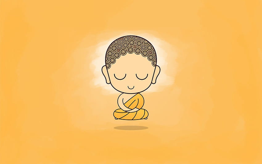 Netter Kinder-Buddha in der Levitations-Meditation HD-Hintergrundbild