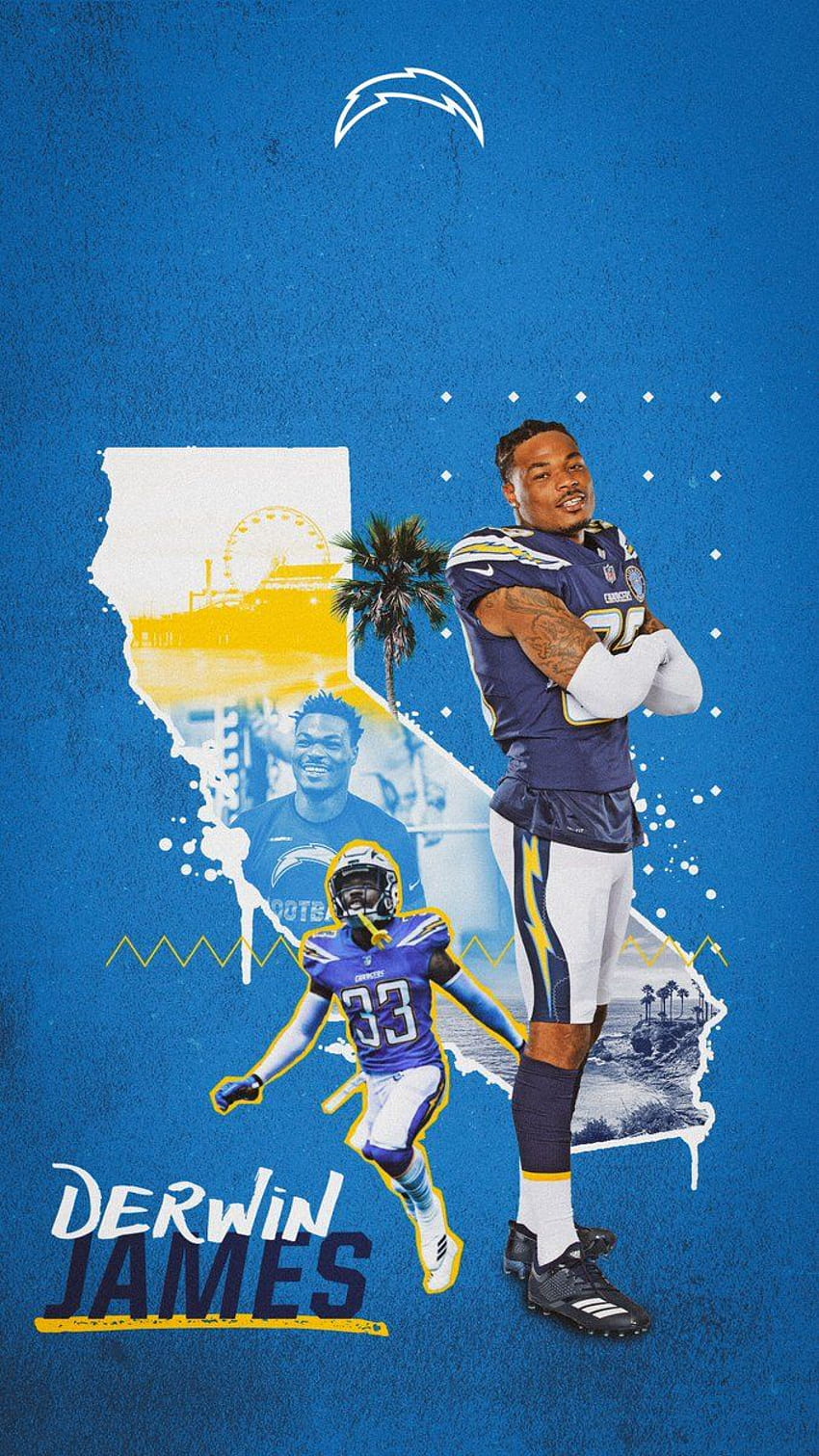 Download Derwin James Our Way Poster Los Angeles Chargers Wallpaper   Wallpaperscom